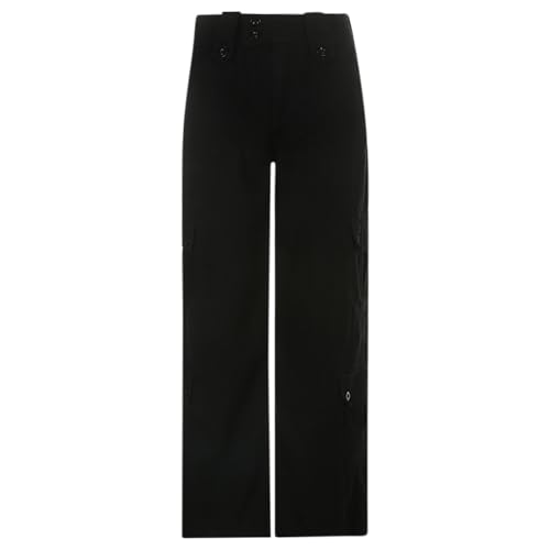 Women's Denim Pants Low Waisted Wide Leg Baggy Cargo Jeans Fashion Teen Girls Y2k Streetwear Workout Travel Trousers4