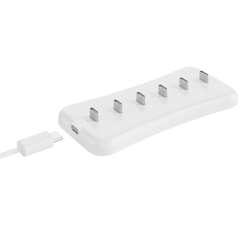 USB Under Cabinet Lighting Charging Station with 6 Type-c Charging Ports, Portable Motion Sensor Light Indoor Multi-Ligh - Detailed View