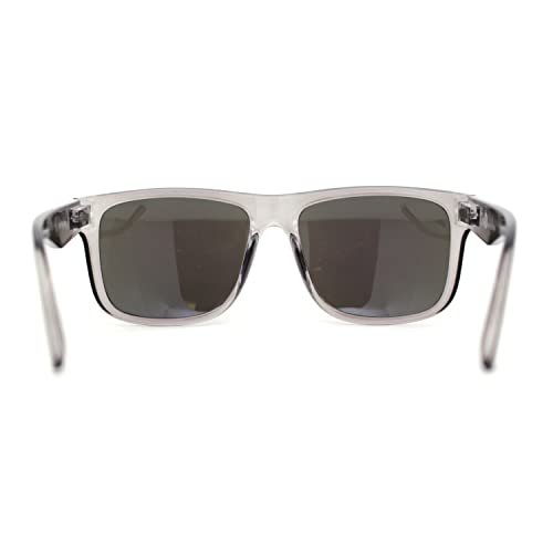 Color Mirror Mens Sport Rectangle Horn Rim Plastic Sunglasses4