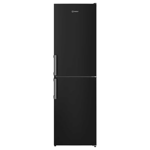 Indesit Low Frost 50/50 Fridge Freezer - Black - 16 Shopping Bags - E Rated - IB55 732 B UK