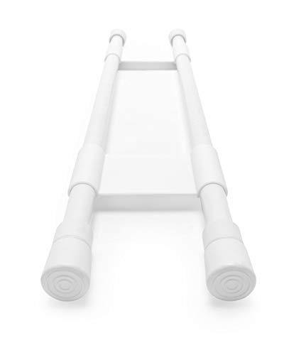 Camco 28" Double Rv Refrigerator Bar, Holds Food And Drinks In Place During Travel, Prevents Messy Spills, Spring Loaded And Extends Between 16" And 28" - White (44073) #TOP5