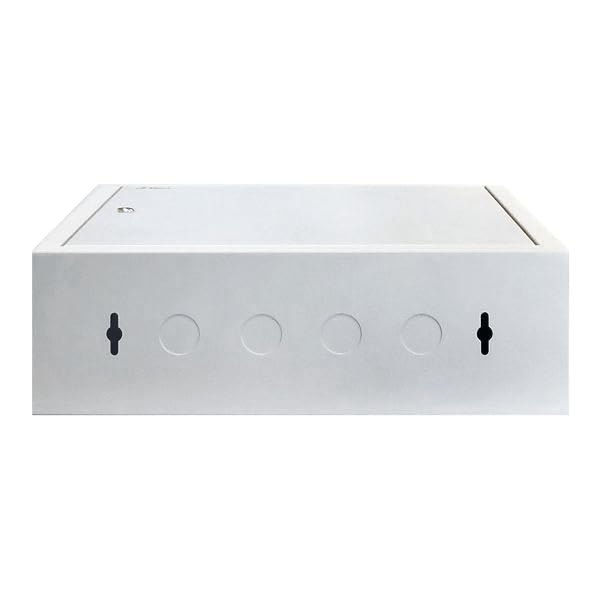 3U - Armadietto da parete con porta in metallo bianco, profondità 185 mm