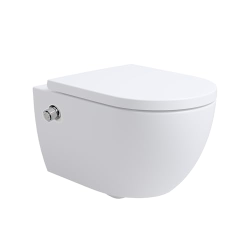 Soho Whirlflush Hänge-Dusch WC Spülrandlos mit Tornado-Flush, Bidet-Funktion/Duschfunktion, Absenkautomatik und Schallschutz, Taharet Toilette, Wand-WC, Bidet Soho Whirlflush Hänge-Dusch WC Spülrandlos mit Tornado-Flush, Bidet-Funktion/Duschfunktion, Absenkautomatik und Schallschutz, Taharet Toilette, Wand-WC, Bidet