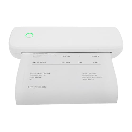 HuKaiL Imprimante thermique Bluetooth mobile, mini imprimante photo portable A4 203dpi, imprimante thermique avec iOS, Android, Windows, macOS pour papier d'impression thermique de 5,7-21,6 cm de