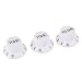 Musiclily Plastic Strat knobs 1 Volume and 2 Tone Control Knobs Set for Fender ST Strat Style Guitar,White