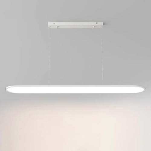Lampe LED moderne et lustre blanc minimaliste de 120 cm pour maison et bureau