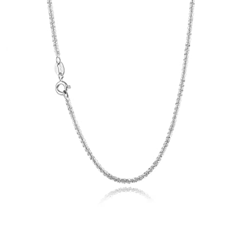Argent 925 collier ras du cou femme maille scintillante de luxe