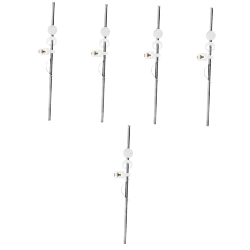 Lurrose 5 Piezas Varilla Cruzada de Cobre de elevación extendida Varilla de pivote del Fregadero escurridor de Fregadero de Cocina Conjunto de Drenaje del Lavabo del baño el plastico Plata