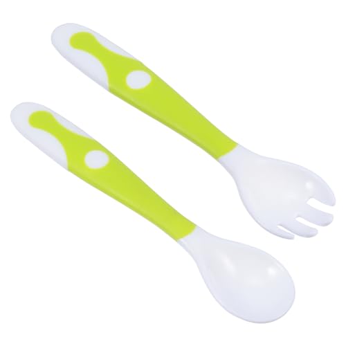 Gatuida Cubiertos Infantiles Flexibles para Entrenamiento de Alimentación Cucharas y Tenedores Ergonómicos Ligeros con Estuche Portátil Aptos para Bebés y Pequeños Aprendizaje