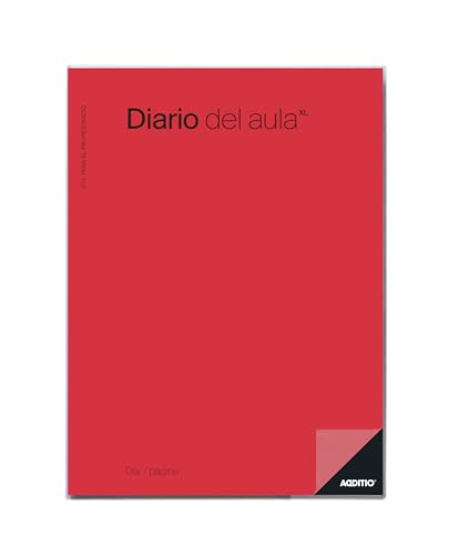 ADDITIO - Diario del Aula para el profesorado | Día página | Programación diaria del curso | Tamaño 22,5 x 30,5 cm. | Español | Rojo
