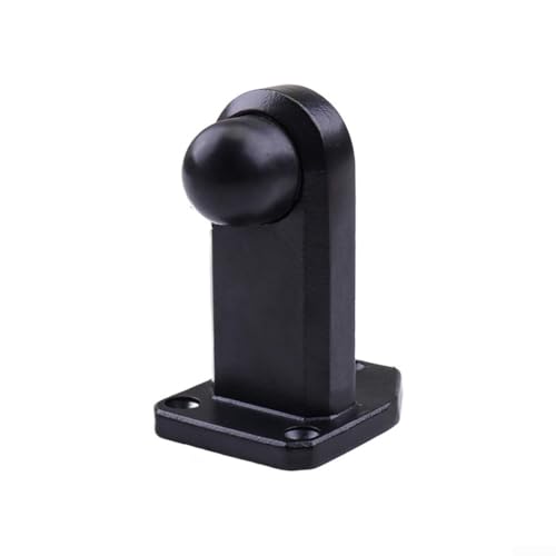Shock Absorbing Stainless Steel Door Stop for Safety in Any Residential Setting (Black Long)