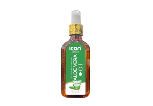 ICAN LONDON 100% PURE & NATURAL ALOE VERA OIL FOR HAIR, SKIN, AND NAILS 150ML