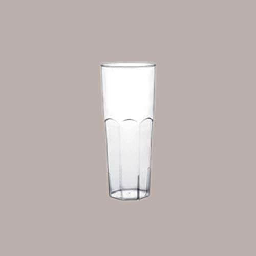 LUCGEL Srl - Vasos de plástico para cócteles, largos, transparentes, 350 cc, 20 unidades