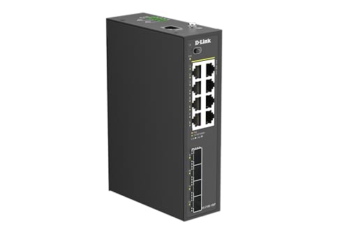 D Link DIS 12UP Commutateur industriel intelligent 6 x 101001000 PoE+ + 2 x 101001000 PoE++ + 4 x Gigabit SFP Montage sur rail DIN PoE++ - vue 4