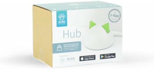 Sure Petcare Hub, kompatibel mit der SureFlap Mikrochip-Haustierklappe Connect/Mikrochip-Katzenklappe Connect, dem SureFeed Mikrochip-Futterautomaten Connect, Felaqua Connect, mit