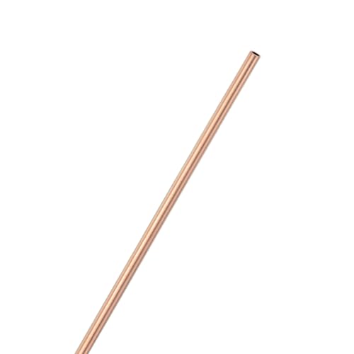 M METERXITY 1-Pack 300mm Copper Round Tube, 5mm OD 0.5mm Wall Thickness Copper Seamless Tubing for Construction/Machining/DIY Crafting, Metal Straight Pipe [0.2x0.02x12IN]