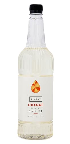 Simply Orange Syrup Vegan & Nut Free Flavoured Syrup for Coffee Cocktails & Baking (1 Litre)