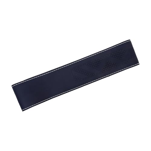 Image of Leather 25CM Universal Fit Car Steering Wheel Cover, Elastic Breathable and Odorless (Silver-12)
