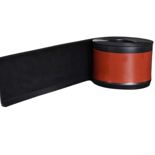 Rodapié de PVC impermeable y suave, 4 metros de largo con diseño de borde integrado adecuado para bordes de pared (negro)