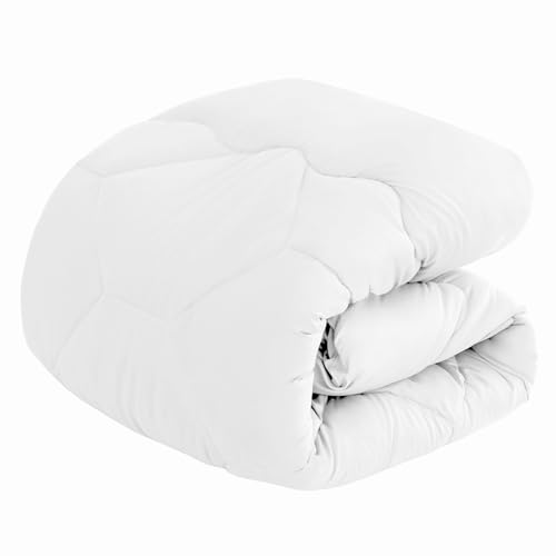 Softime 掛け布団 シングル オールシーズン 体にフィットする かけ布団 ふんわり 柔らかい 洗える 掛けふとん SEK認証 抗菌防臭(150X210cm ホワイト)