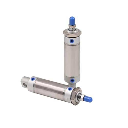 Cilindro neumático pequeño de doble efecto en acero inoxidable MA20 con carrera de 75mm 4