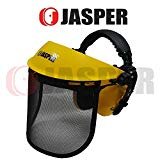 Jasper Browguard Face Shield Mesh Visor With Ear Muffs - Ansi Z87.1 Ce En1731 - For Chainsaw, Trimmer, Pole Pruner, Blower #TOP6