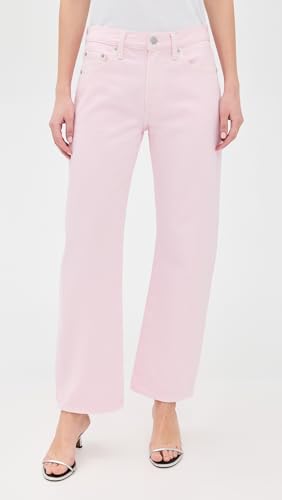 Image of PISTOLA - Lexi Mid Rise, Signature Bowed Straight Jeans - Light Denim Jeans