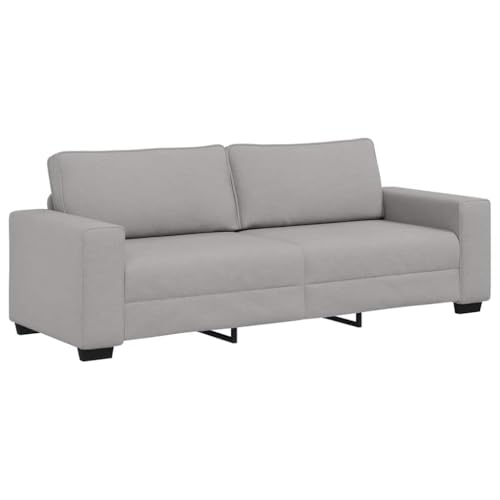 Qnhdfrt 3er Lounge Sofa Set Wolkengrau aus strapazierfähigem Polyester Holz Metallrahmen mit Breiten Armlehnen Lesesessel 2-Sitzer 3-Sitzer für Wohnzimmer Büro Gästezimmer – Bild 6
