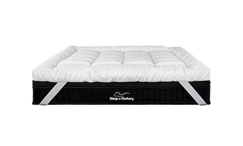 Sleep x Factory Classic Hotel Mattress Topper 100% Microfiber Fabric & Filling - 14 cm Height (200120 cm)