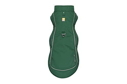 RUFFWEAR Overcoat Fuse 2-in-1-Kombination aus Hundemantel und -Geschirr, mit Fleece Gefütterte Hundejacke, Evergreen M
