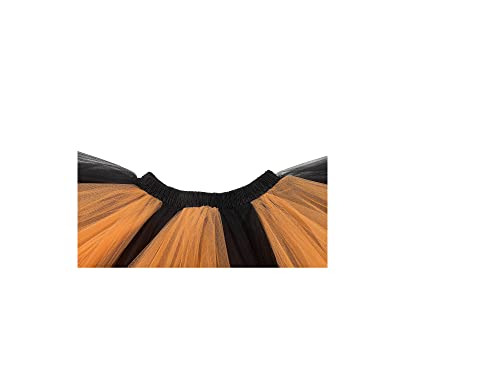 Girstunm Women's 1950S Vintage Petticoats Bubble Tutu Dance Half Slip Skirt Black-Orange S/M New 1 #TOP5