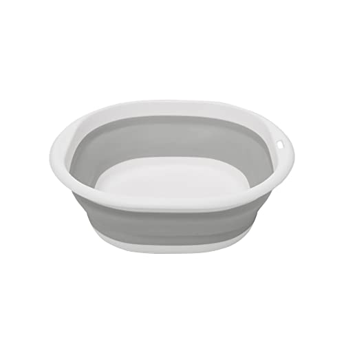 Hershii Collapsible Wash Basin Foldable Washing Dish Tub Portable Dishpan Organizer Color Contrast Space Saving Storage Container for Household Cleaning Camping Hiking Picnic