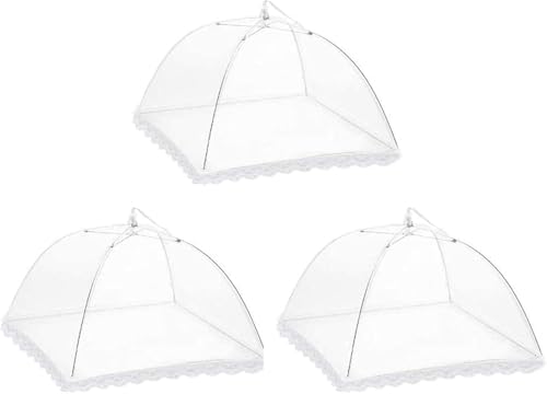 Cubierta Protectora Alimentos Fresca,Cubierta para Alimentos,Pop Up Cubiertas para Comida,Cubiertas de Malla para Alimentos,Campanas Plegables para Comida,Mosquitera Comida Desplegable