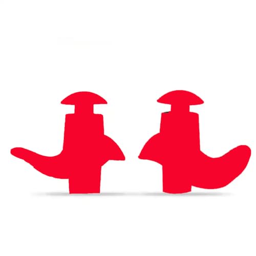 Image of Silicone Swimming Waterproof Soft Ear Plugs Reusable Anti-Noise Dust-Proof Water Diving Sports Earplugs (Red, One Size)