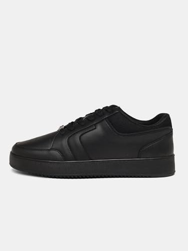 Image of WROGN Men's PU Sneakers | Lace-Up Design | Cushioned Breathable Sole