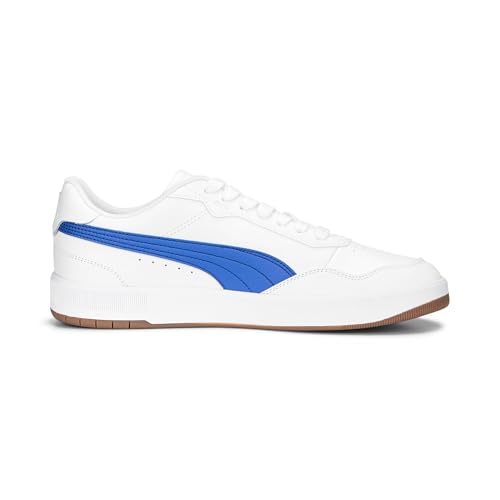 Image of PUMA Unisex's Court Ultra Lite Sneaker, Puma White Royal Sapphire Platinum Gray, 10.5