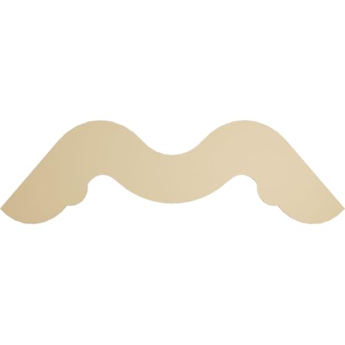 72"W x 42"H x 1 1/2"P (14/12) Pitch Midway Signature Urethane Gable Pediment, Primed Tan