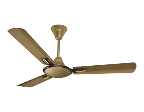 Image of POLAR Corvette Anti-Dust Ceiling Fan - Birken Gold Brown Finish | 1200MM 1 STAR Rated Ceiling Fan For Home & Bedroom With Optimum Low Voltage Operation | 53 Watt Fan With 220CM Airflow