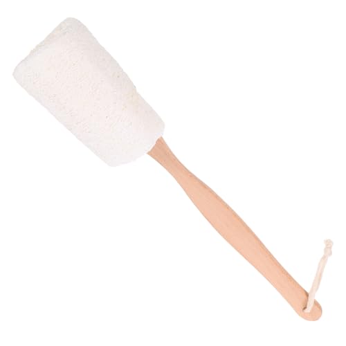 BESTYASH 1pc Natural Loofah Bath Back Scrubber Long Handle Body Exfoliating Brush for Deep Cleansing Thickened Design Convenient for Neck and Back Suitable for Daily Use