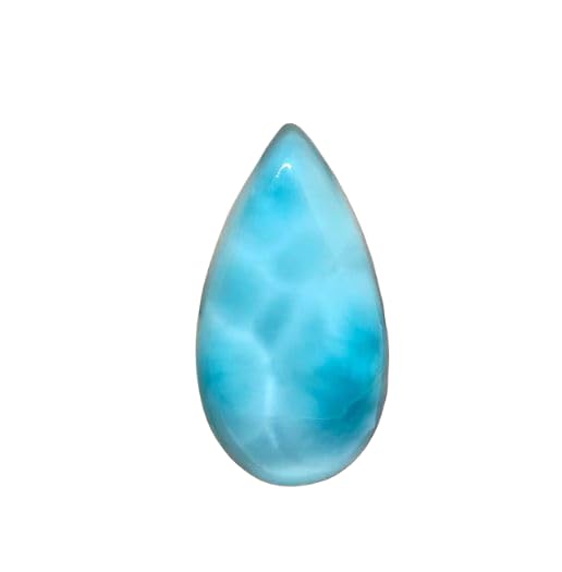 Larimar naturel en cabochon poire pour créer un pendentif bohème