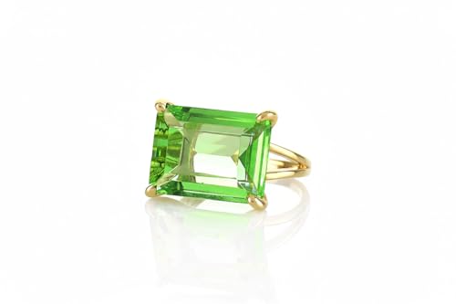 Bague cocktail tourmaline verte pour vos soirées chic