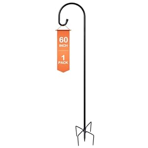 Ottsuls Verstellbarer Schäferhaken für Außenbereich, Schwarz