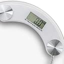MCP Healthcare Digital Round shape Glass, Personal Bathroom, lens with Thick Toughened glass and Low battery Indicator, Transparent Automatic Weighing Scale, Measure Units in both KG/LB. gallery image