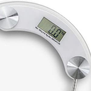 Image of MCP Healthcare Digital Round shape Glass, Personal Bathroom, lens with Thick Toughened glass and Low battery Indicator, Transparent Automatic Weighing Scale, Measure Units in both KG /LB.