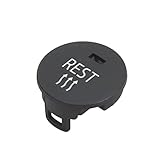 Itonash Cubierta del Botón de Control de Aire Acondicionado, Icono Transparente, Reemplazo de ABS para Serie 5 E60 E61 Aplicable