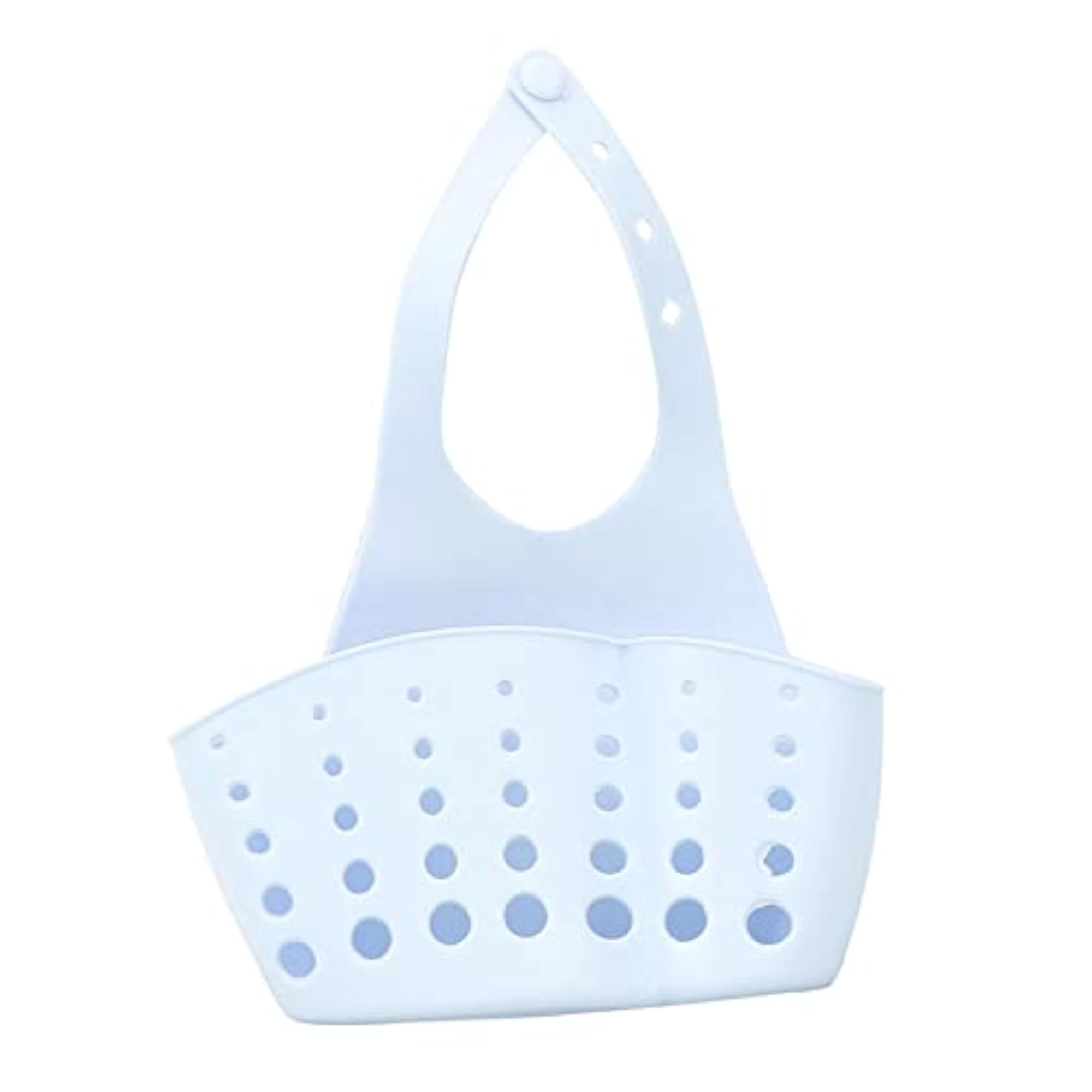 Kitchen Sink Corner Hanging Drain Rack with Adjustable Button, Grey