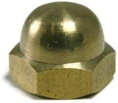 Miniatura 2 de LLC - Tuercas de tapa de bellota de 12"-20, latón macizo, grado 360, acabado liso, cantidad 10