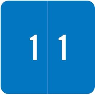Doctor Stuff - File Folder Labels, Number 1, Compatible with SMEAD DCC - SDNM Series Chart Stickers, Light Blue, 1-1/2" x 1-1/2", #1, 250/Roll