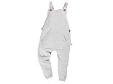 Bio Baby und Kinder Latzhose 100% Bio Baumwolle (kbA) GOTS zertifiziert, Hellgrau Melange, 86/92