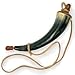 Gunpowder Horn Handmade from Real Horn with Carved Horn Details – Authentic Horn Black Powder Flask Civil War Reenactment & Rustic Decor